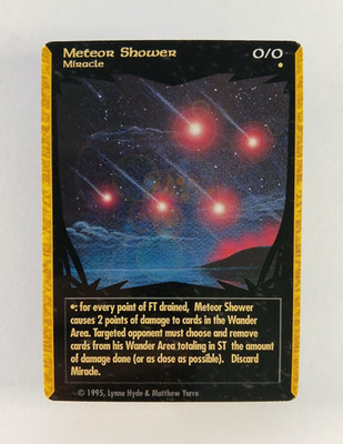 Meteor Shower - Tempest of the Gods CCG card (1995) Rare, Hyde & Yarro