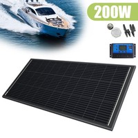 200W Schwarz Solarpanel Mono Solarmodule Kit Solaranlage Wohnmobil Boot Rv De