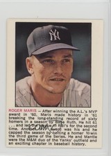 1973 Steady Records All-Star Tips LP Back Cover Cards Roger Maris 0q3