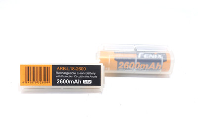 Fenix Flashlight ARB-L18-2600 mAh 3.6V Rechargeable 18650 Batteries, Noir Color