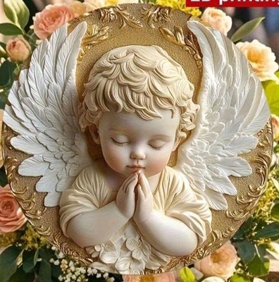 2D Druck Engel betender Engel Cherub Deko Blechschild 