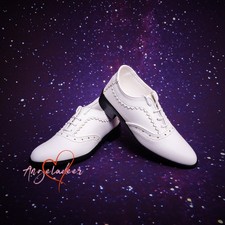 1/4 1/3 Uncle ID BJD Doll Spliced PU Leather Shoes Classical Suit Shoes White
