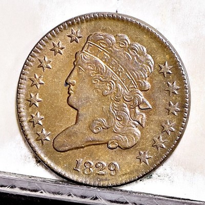 1829 Half Cent - Ch AU (#59815-L)