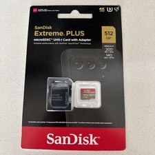 SanDisk Extreme PLUS 512GB microSDXC Memory Card SDSQXBD-512G-AN6MA*BRAND NEW*