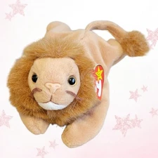 ⭐️ ROARY ⭐️  4/3 PVC 1996 TY Beanie Baby Lion 🦁 Near Mint!