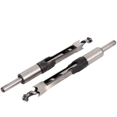 2 Stück Vierkantloch Bohrer 1/2'' Kohlenstoffstahl Silber Ton Schwarz
