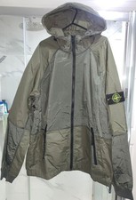 Khaki Green, Mens Stone Island Nylon Metal Watro Hooded Jacket Size Large