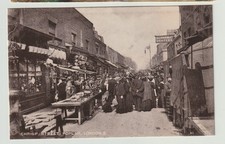 Postcard Open Air Market, Crisp Street Poplar, London...