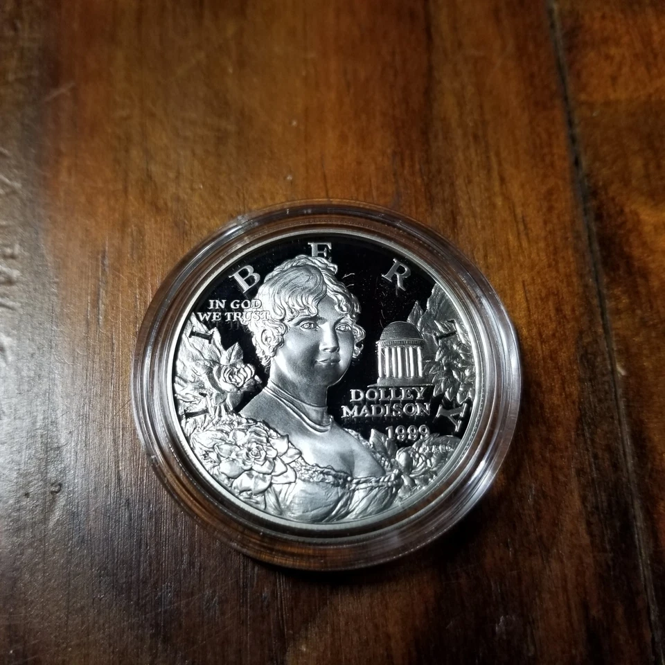 1999 P Dolley Madison Proof Commemorative Silver Dollars Set (2) W/COA 90s FIS - Image 4 of 4