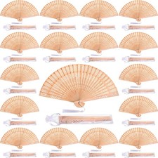 60Pcs Wooden Hand Fans Folding Wedding Fans for Guest Chinese Hollow Pattern ...