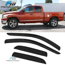 Fit 02-09 Dodge Ram Crew Quad Cab Acrylic Window Visors Rain Sun Guard Deflector