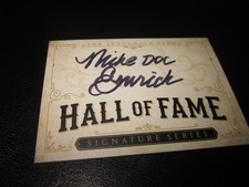 MIKE DOC EMRICK SIGNED AUTO SIGNATURE SERIES HOCKEY HALL OF FAME CARD-HOF
