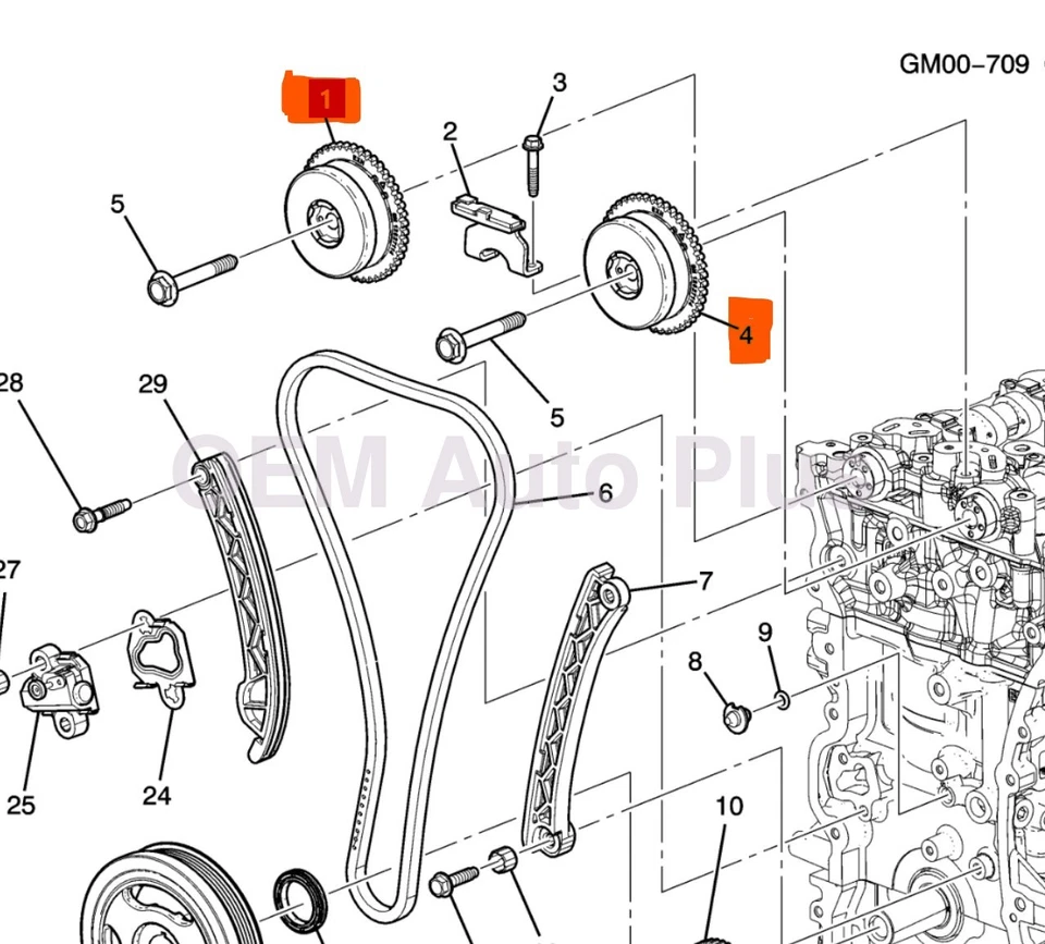 for 2016-2020 BUICK Envision 2.0T OEM INA Left Right Camshaft Position Actuator — 第 3/4 张图片