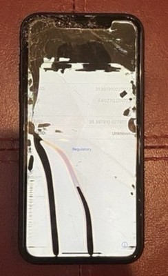 APPLE IPHONE 11 - BLACK - AS IS - BACK HOUSING MIDFRAME, FRAME. FOR PARTS ONLY