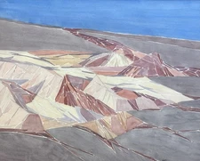 HILDEGARDE HAAS Original Signed Semi Abstract Modernist Landscape 