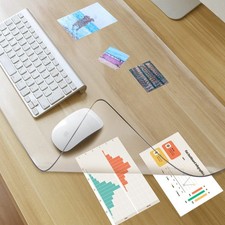 Clear Desk Mat 36x17 Inch Transparent Plastic Writing Protector