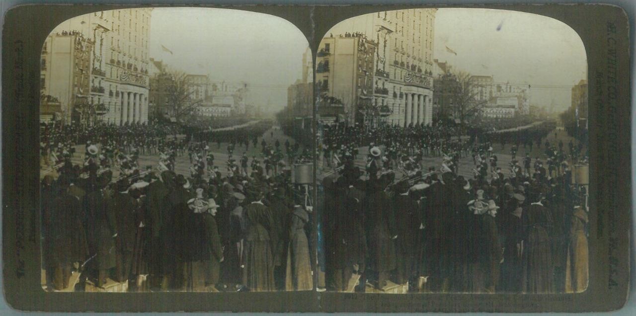 87493 - VINTAGE STEREOVIEW ---- USA Inauguration of President ROOSEVELT 1905