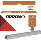 Arrow T25 Staples 11mm 7/16 Inch 1000 Pack Round Crown Low Voltage Wire Cable