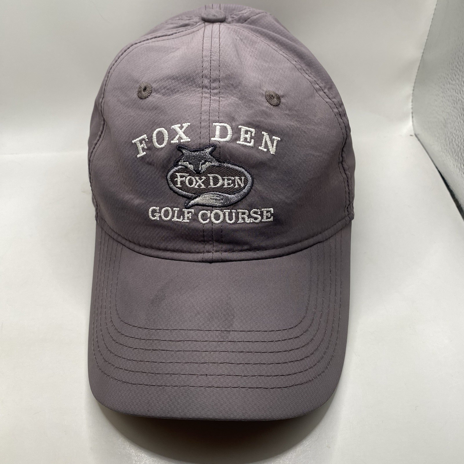 Fox Den Golf Course Hat Strapback Adjustable Gray… - image 2