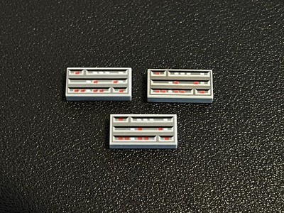 LEGO 3069ps1 Fliese bedruckt Computer Star Wars  3 Stück hellgrau