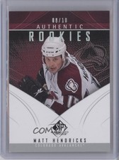 2009-10 SP Game Used Edition Authentic Rookies Spectrum 8/10 Matt Hendricks 0f8