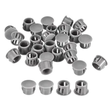 66Pcs 12mm Plastic Hole Plugs Panel Flush Type Knockout Locking Plugs Gray