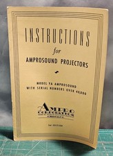 AMPRO Instruction Manual for AmproSound Projectors Model YA SN over 40,000
