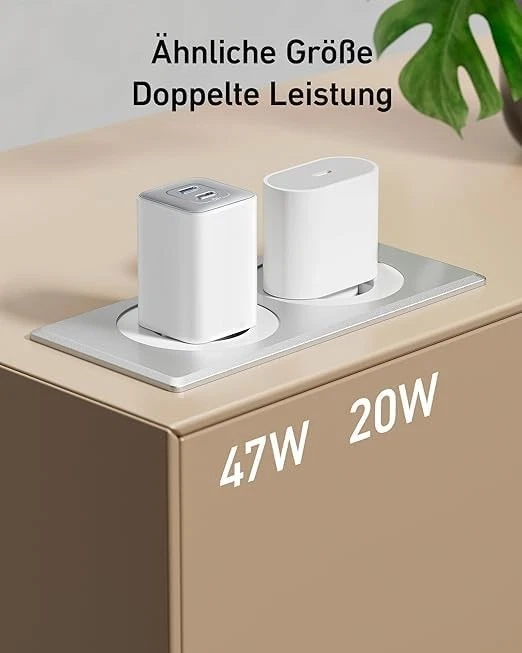 Anker Caricatore USB C 47 W caricatore 523 (Nano 3) compatto con 2 porte GaN - Immagine 2 di 4