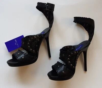 Jimmy Choo for H&M High Heels Leder Nieten leather schwarz Black EU 38 size US 7 - Bild 1 von 4