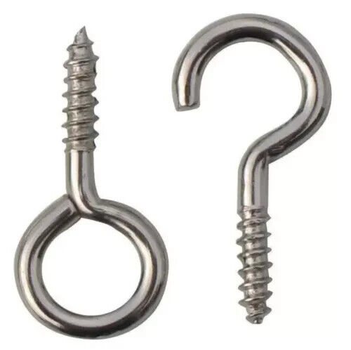 40 x Curtain Wire Hooks And Eyes - 25mm - Picture 1 of 1
