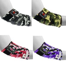 HEAVY DUTY ELBOW SLEEVES SUPPORT WRAPS STRAPS GYM POWER WEIGHT LIFTING PAIR CAMO