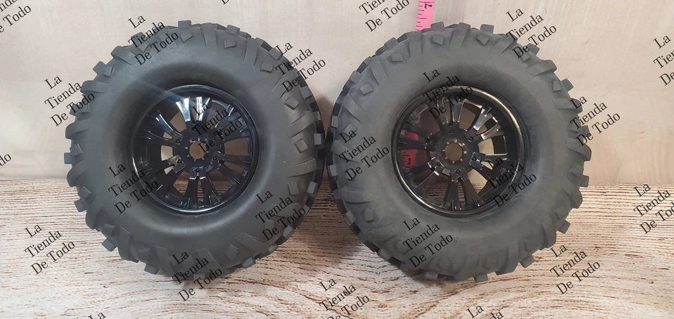 2pc RC Buggy 170mm, 6.9" /Día. Rubber Tires Tire 17mm Hexagon for 1/8 read - Image 3 of 4