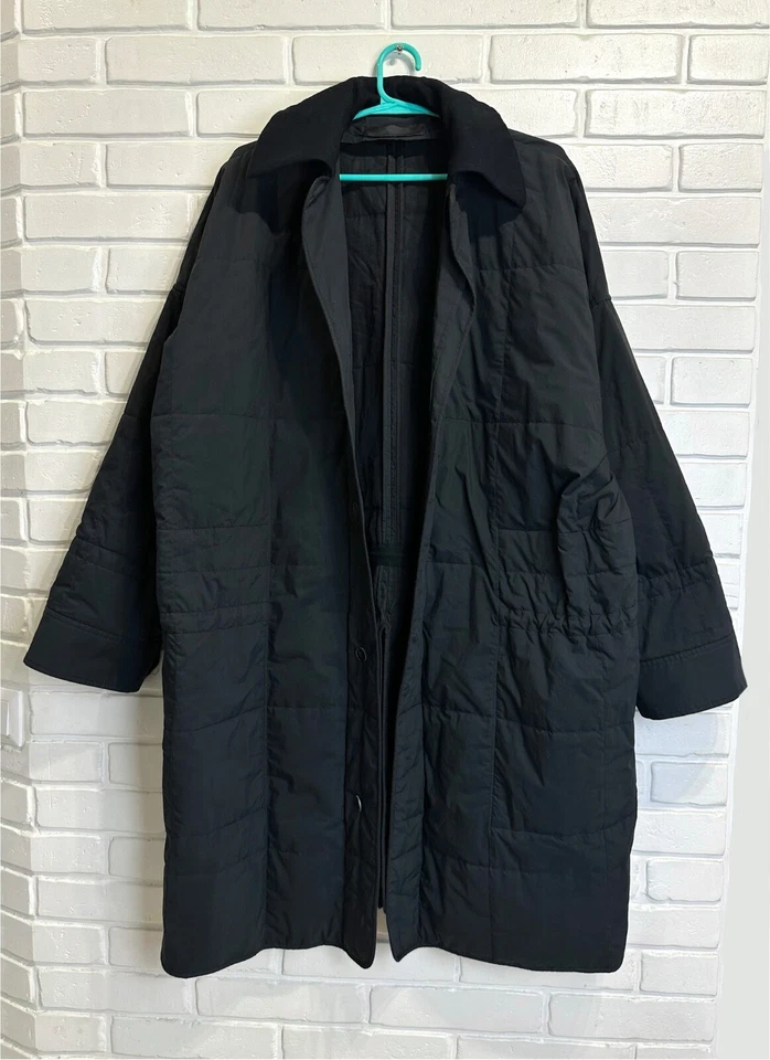 Haider Ackermann unisex Oversized TRENCH Coat Black SZ 36 S M L ONE SIZE - Image 4 of 4