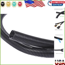 Versatile 10ft Split Wire Loom Tubing in Black – 1/4", 3/8", 1/2" Options