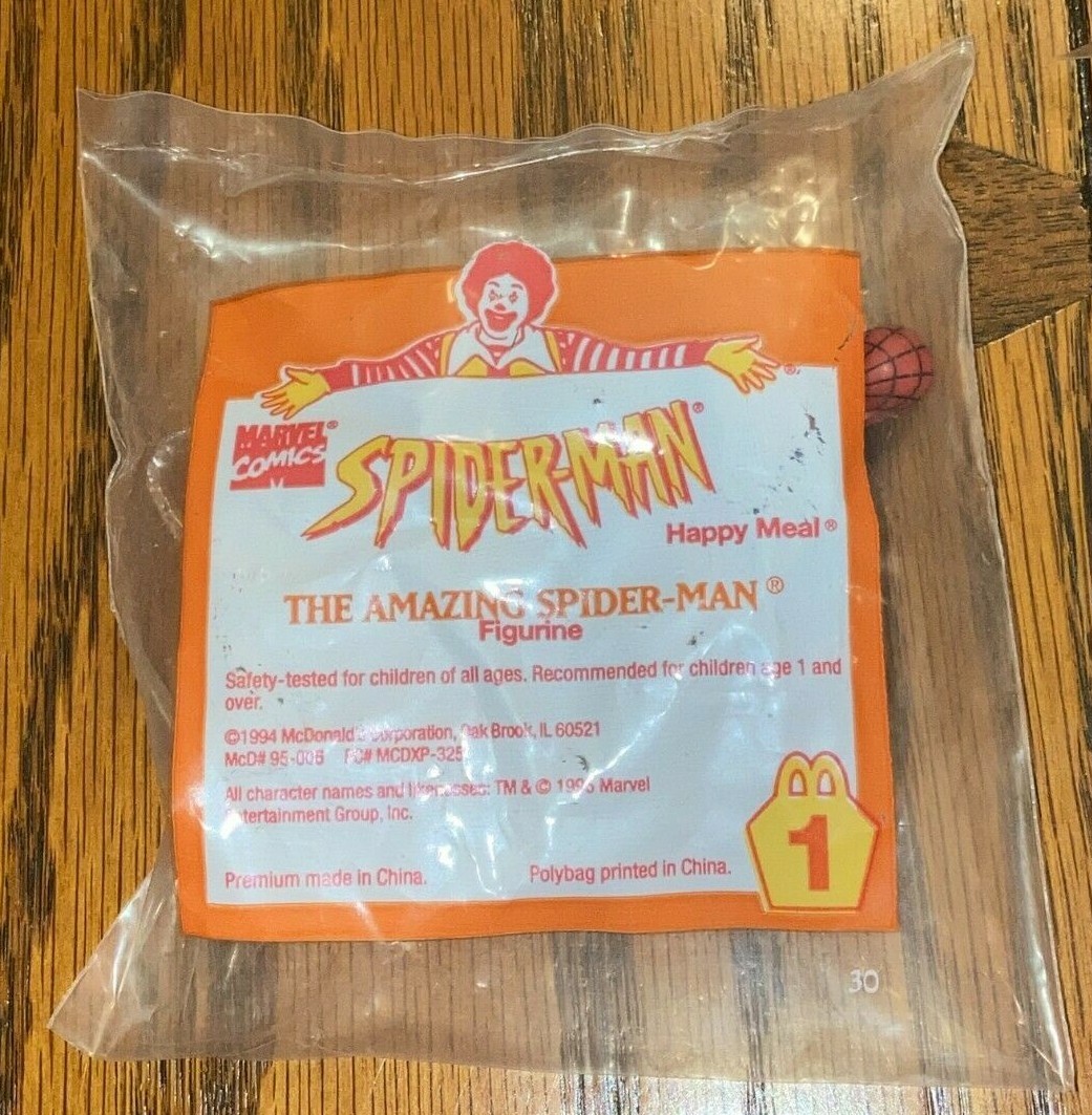 1994 MARVEL SPIDER-MAN MCDONALDS HAPPY MEAL TOYS - U-PICK