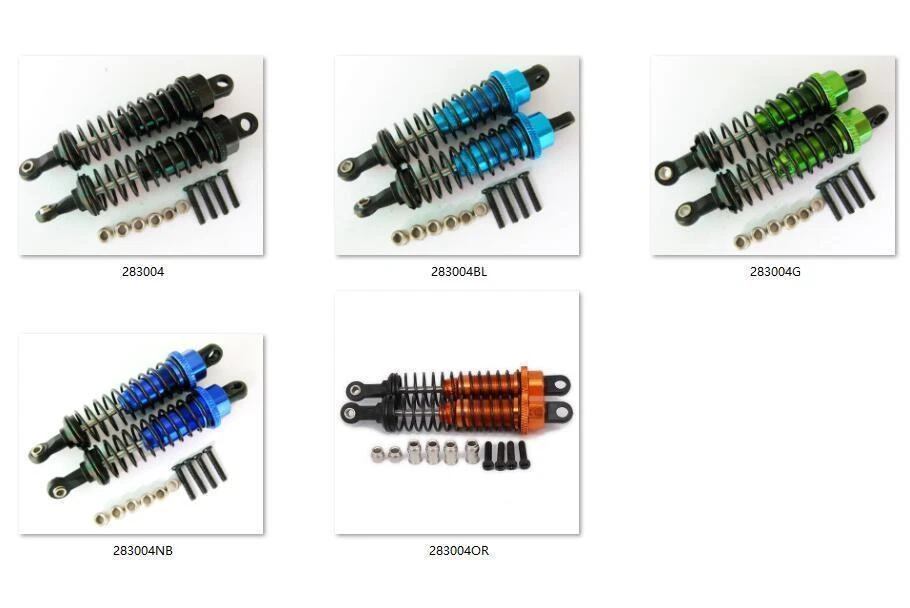 80mm aluminium Shock Absorber Oil Filled 283004 2PCS For 1/16 Rc Car - Image 2 of 4