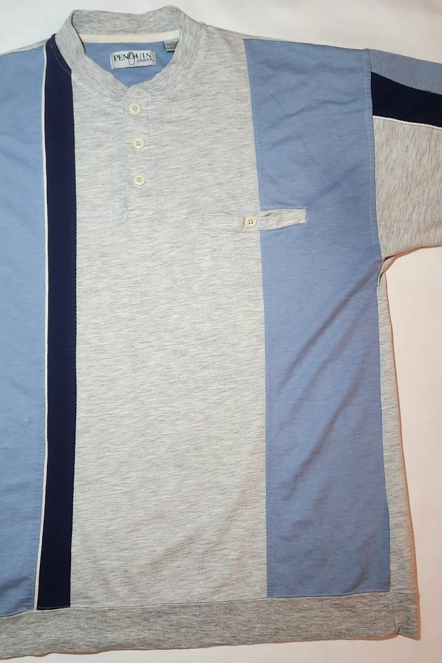 Vintage Penguin Sport Rugby Polo Short Slv Shirt Men Large Banded Waist Sopranos - Image 2 of 4