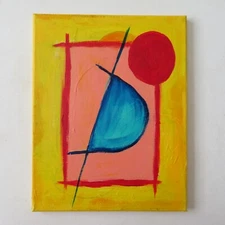 Original Acrylic Painting on Canvas, 11" x 14" Signed 2023