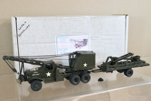 ANGEGO HARTSMITH MODELS WWII US ARMY WHITE MBK19 QUICKWAY CRANE & TRAILER oa - Picture 1 of 11