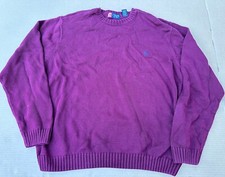 Chaps Vintage Sweater Men  s Size XXL Burgundy Tight Knit Casual Hong Kong