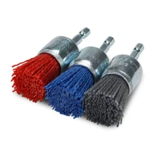 BHA 1" Nylon Wire End Brush with 1/4" Hex Shank for Drill or Die Grinder