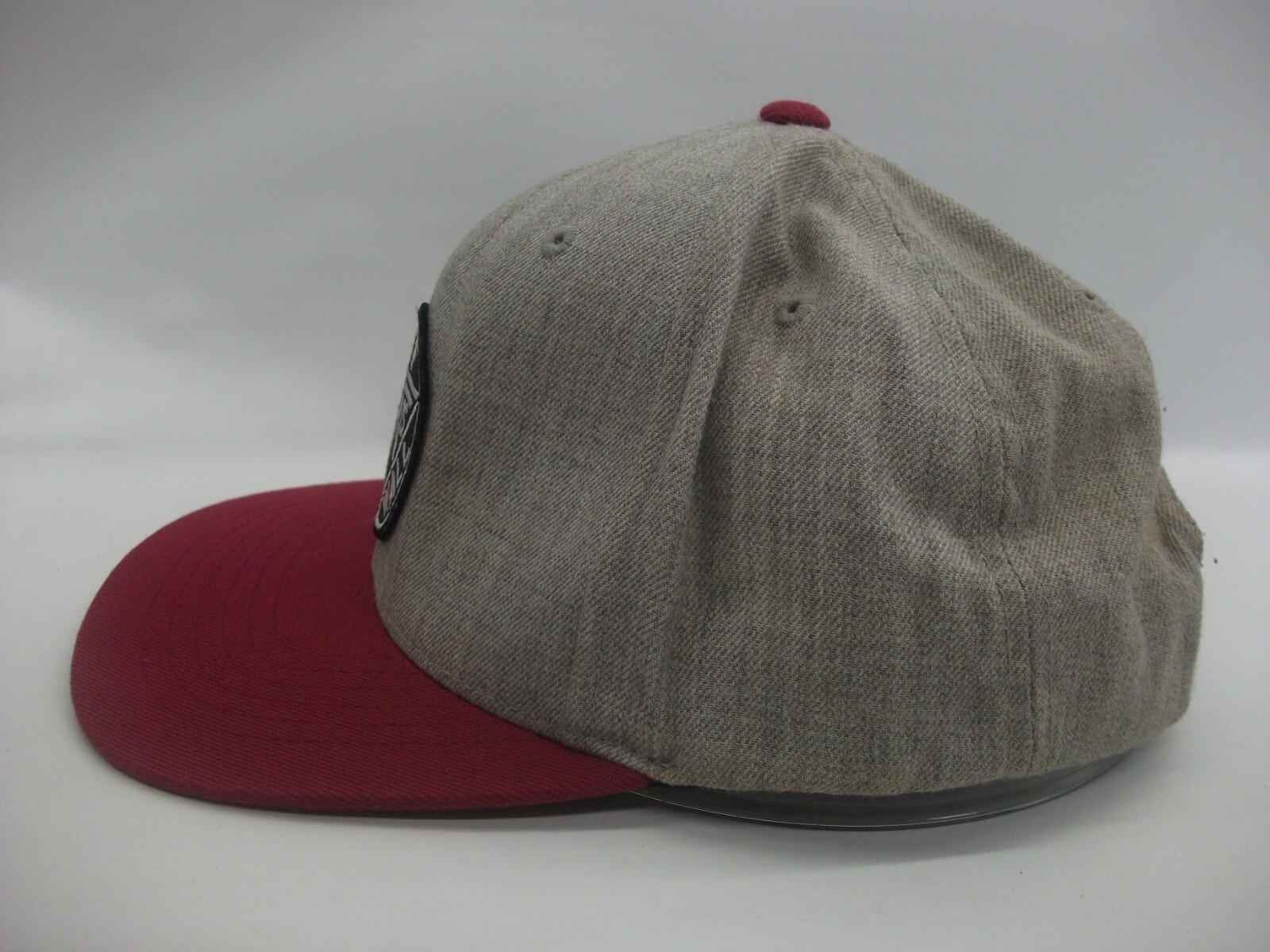 Vans Patch Hat Gray Red Snapback Baseball Cap - image 4