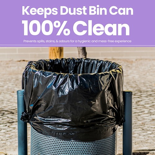 60X90CM STRONG BLACK HEAVY DUTY BIN LINERS BAGS RUBBISH WASTE REFUSE SACKS 90L - Picture 7 of 12
