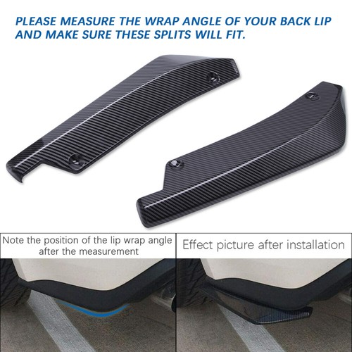 For F30 F31 E90 E91 E92 Carbon Rear Bumper Lip Diffuser Splitter Canard Spoiler - Imagen 12 de 14