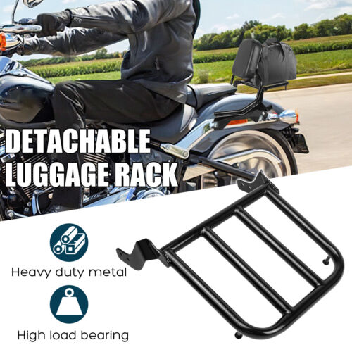 Backrest Sissy Bar with Luggage Rack for 2018-2024 Harley Fat Boy FLFB Breakout - Foto 7 di 7