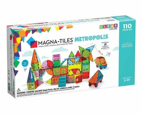 Magna-Tiles Metropolis 110-teiliges Set klare Farben 3D Bauspielzeug Set Kinder Stamm - Bild 1 von 1