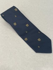Robert Talbott Navy Themed Blue Anchor Hand Made in USA Silk Tie