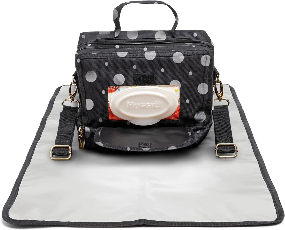 Black Diaper Bag Backpack – Large Baby Travel Organizer with USB & Wipes Pocket - Image 2 of 4