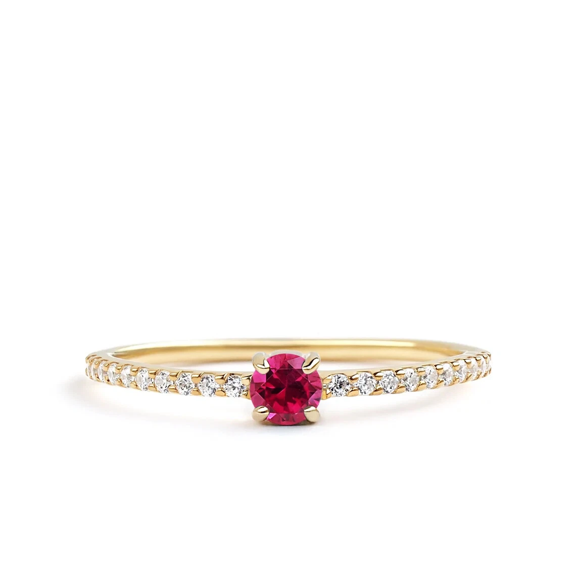 Thin shop ruby ring