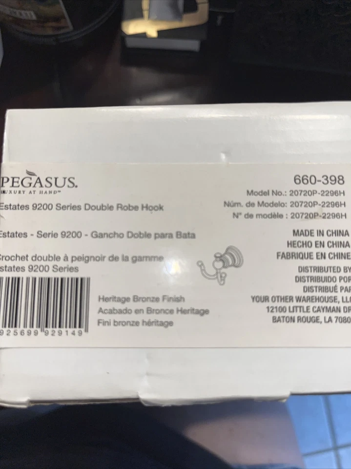 PEGASUS  DOUBLE ROBE Heritage Bronze HOOK Estate 9200 Series NIB - Image 4 of 4